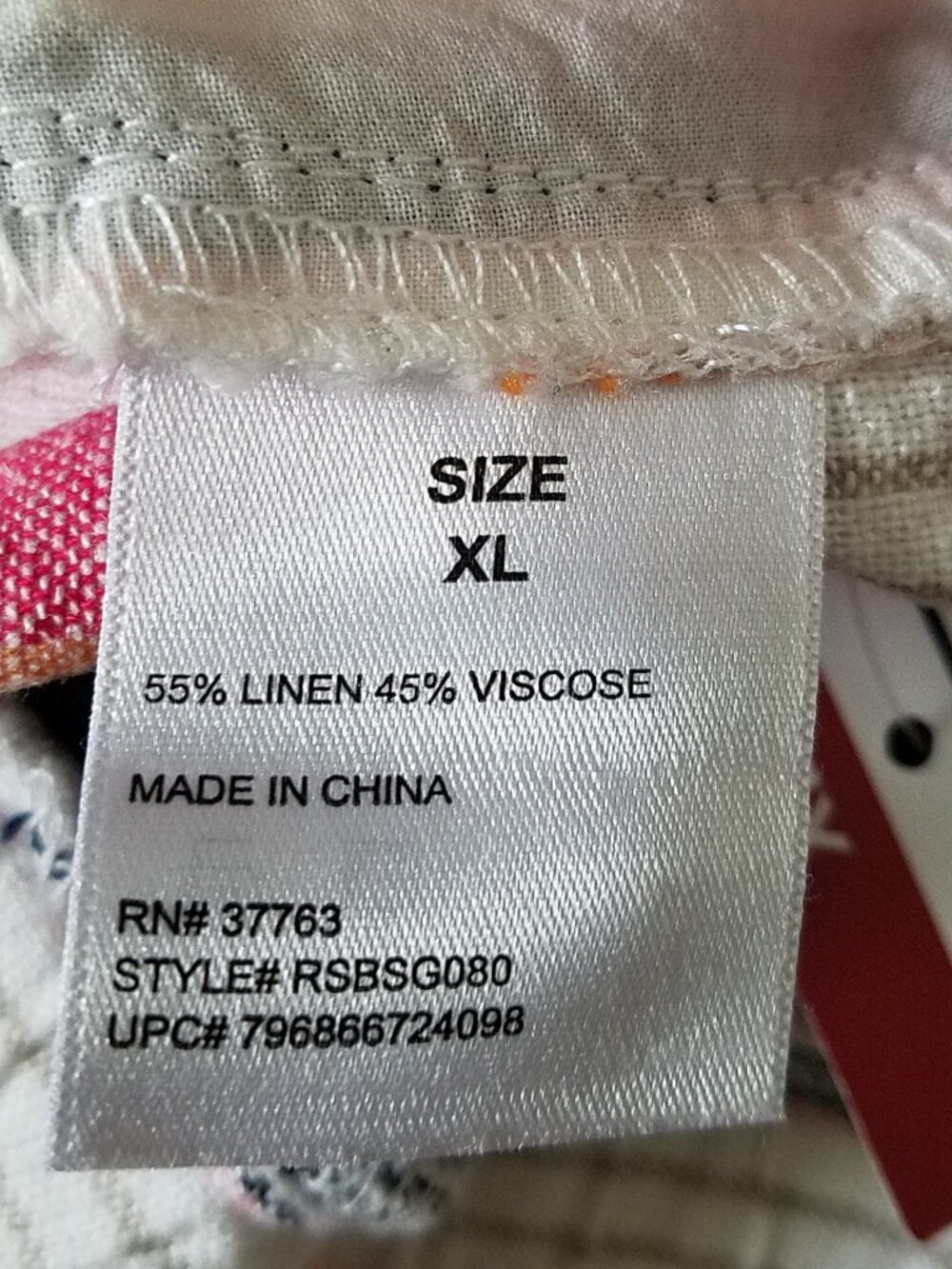 Rafaella Linen Blend Pants XL Star White (Striped) NWT Lightweight - Picture 13 of 14
